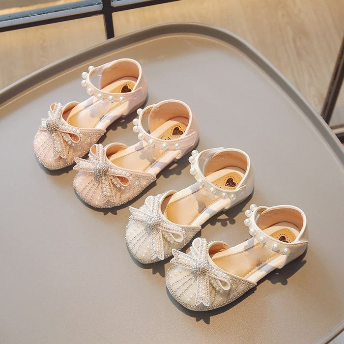 Pearl Sequin Soft Soled Kids Sandals