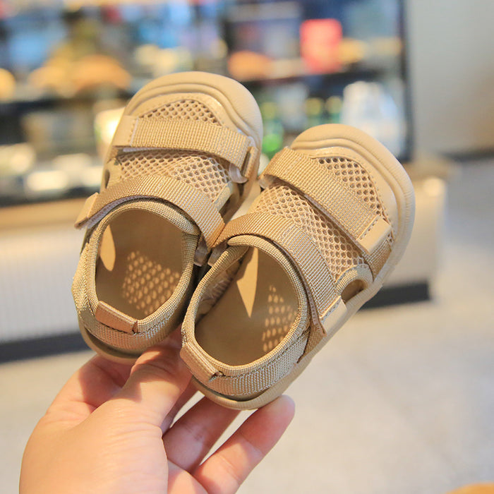 Double Strap Mesh Patterned Casual Shoes