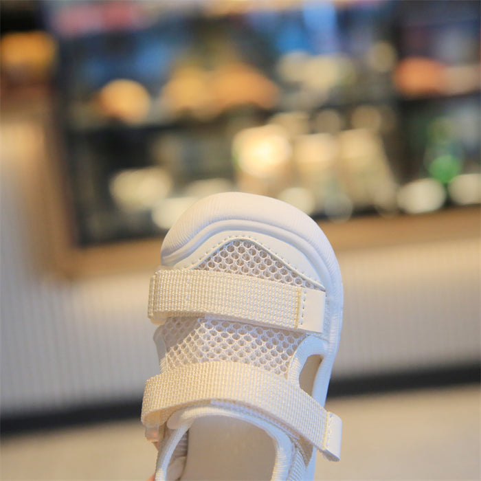 Double Strap Mesh Patterned Casual Shoes