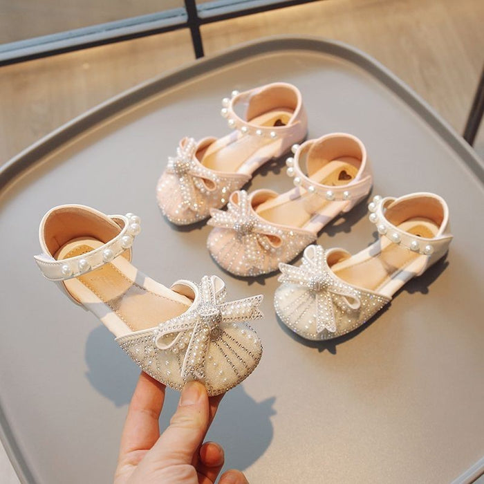 Pearl Sequin Soft Soled Kids Sandals