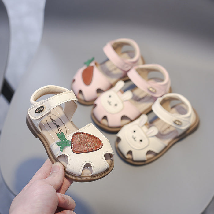 Bunny And Carrot Design Casual Sandals