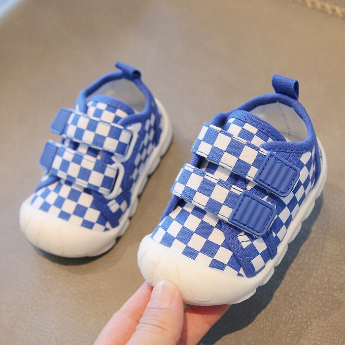 Checkered Double Strap Casual Shoes