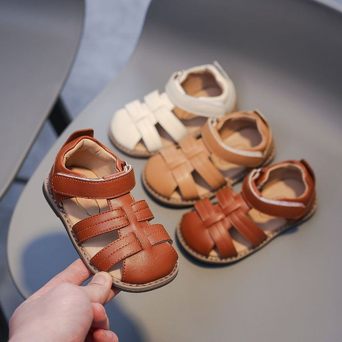 Retro Style Kids Anti Slippery Cut Out Sandals