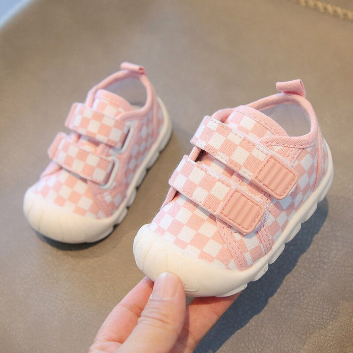 Checkered Double Strap Casual Shoes