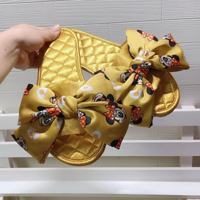 Mickey Mouse Oversized Butterfly Knot Slippers