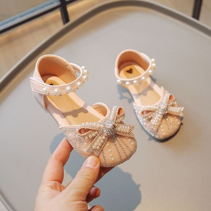 Pearl Sequin Soft Soled Kids Sandals