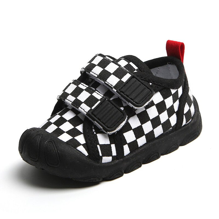 Checkered Double Strap Casual Shoes