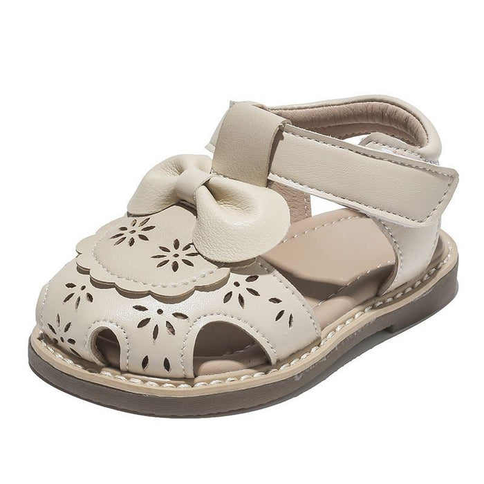 Bow Pattern Anti Slip Kids Cut Out Sandals