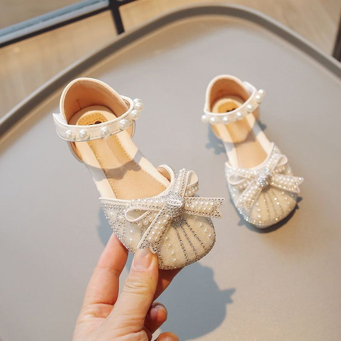 Pearl Sequin Soft Soled Kids Sandals