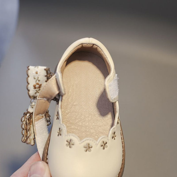 Comfortable Lace Bow Floral Shoes