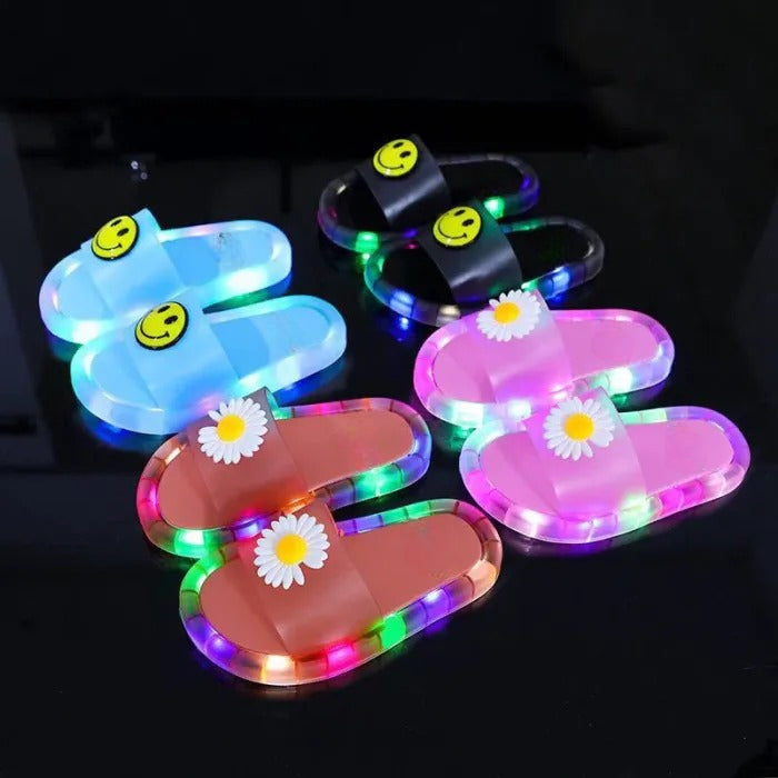 Cartoon Animals Prints Lighted Slippers