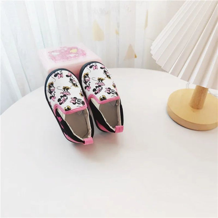 Cartoon Mickey Minnie Mouse Characters Printed Shoes
