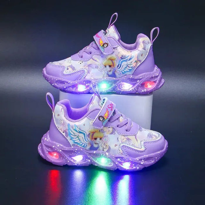Casual Princess Anna Elsa LED Light Shoes