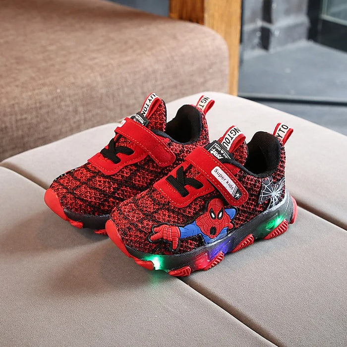 Spiderman Causal Sneakers Led Shoes