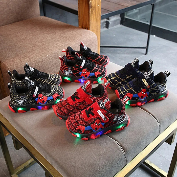 Spiderman Causal Sneakers Led Shoes