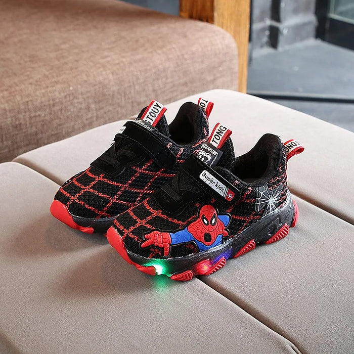 Spiderman Causal Sneakers Led Shoes