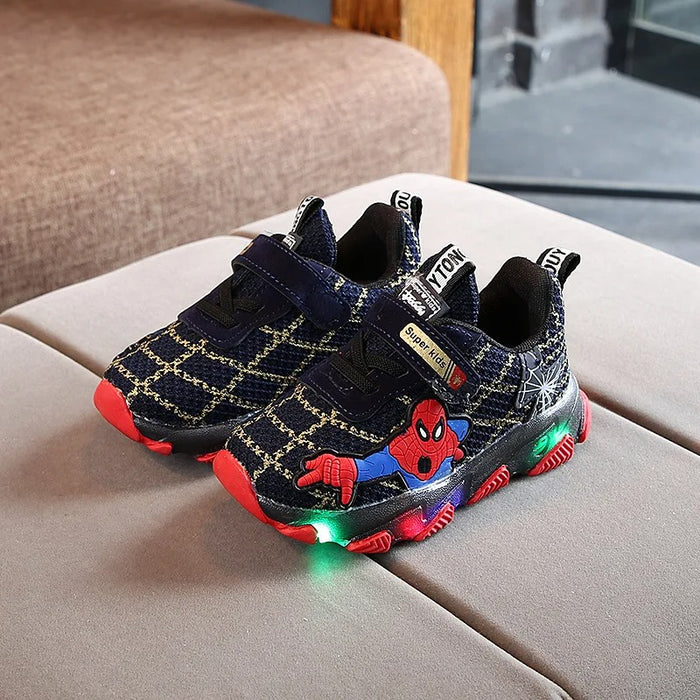 Spiderman Causal Sneakers Led Shoes