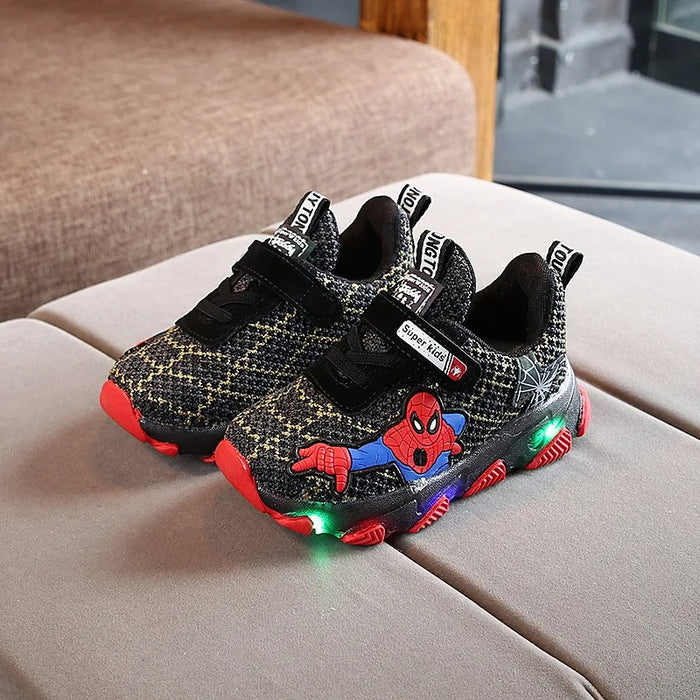 Spiderman Causal Sneakers Led Shoes