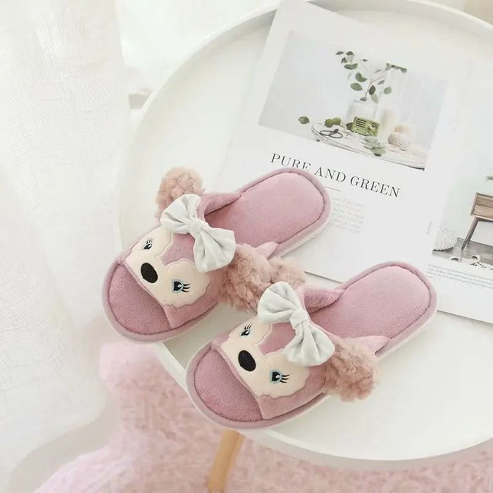 Elegant Cartoon Print Indoor Slippers