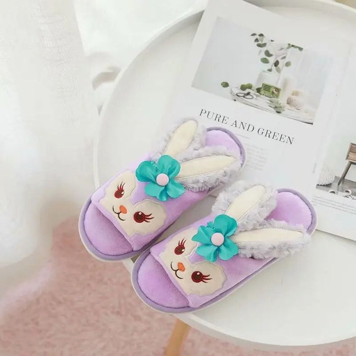 Elegant Cartoon Print Indoor Slippers