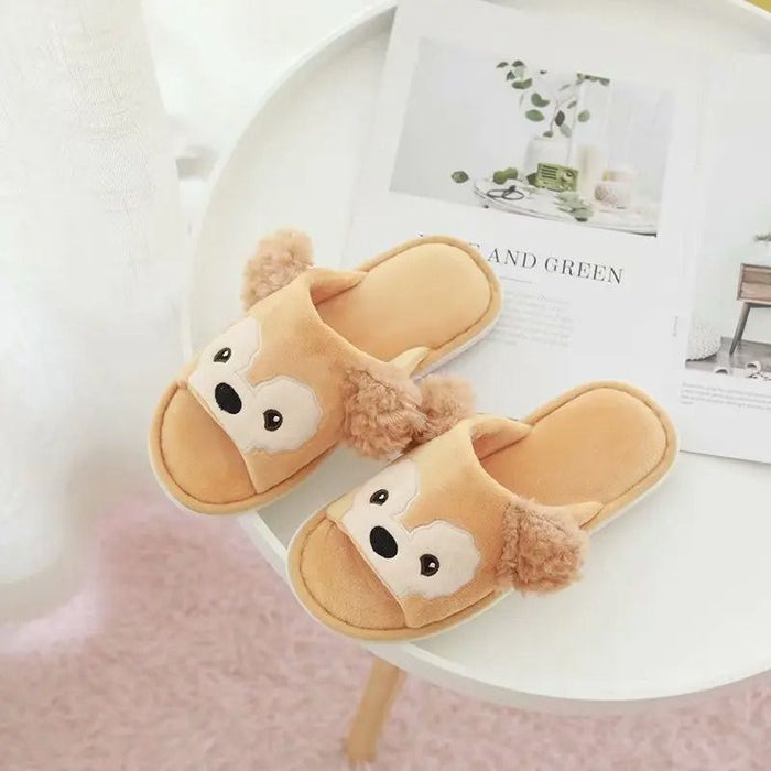 Elegant Cartoon Print Indoor Slippers