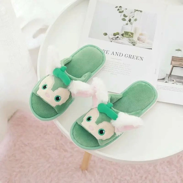 Elegant Cartoon Print Indoor Slippers