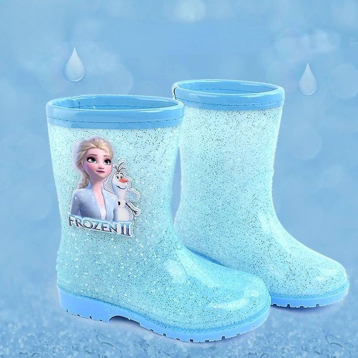 Elegant Frozen Themed Rain Shoes