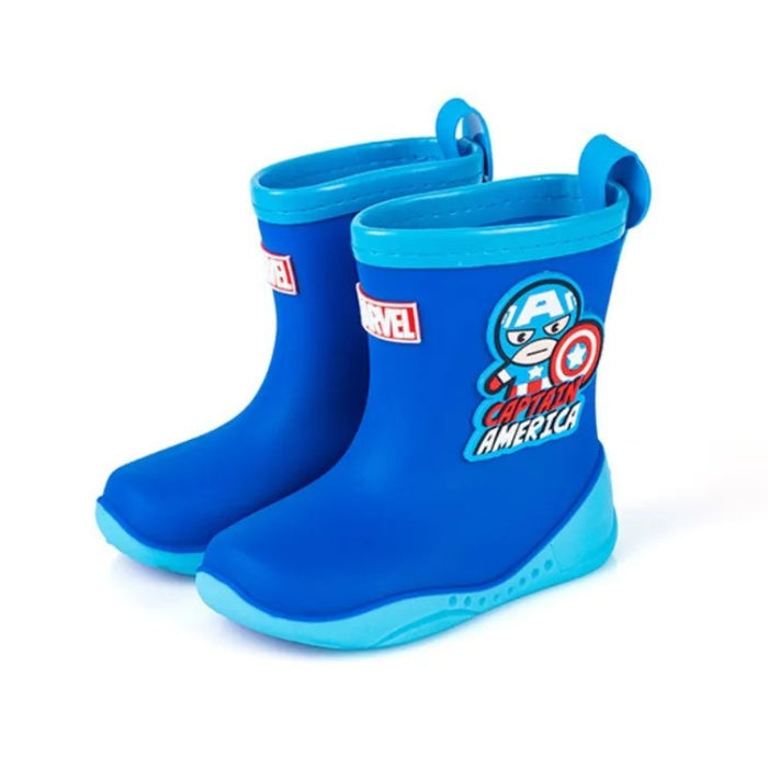 Mini Captain America Cartoon Print Rain Shoes