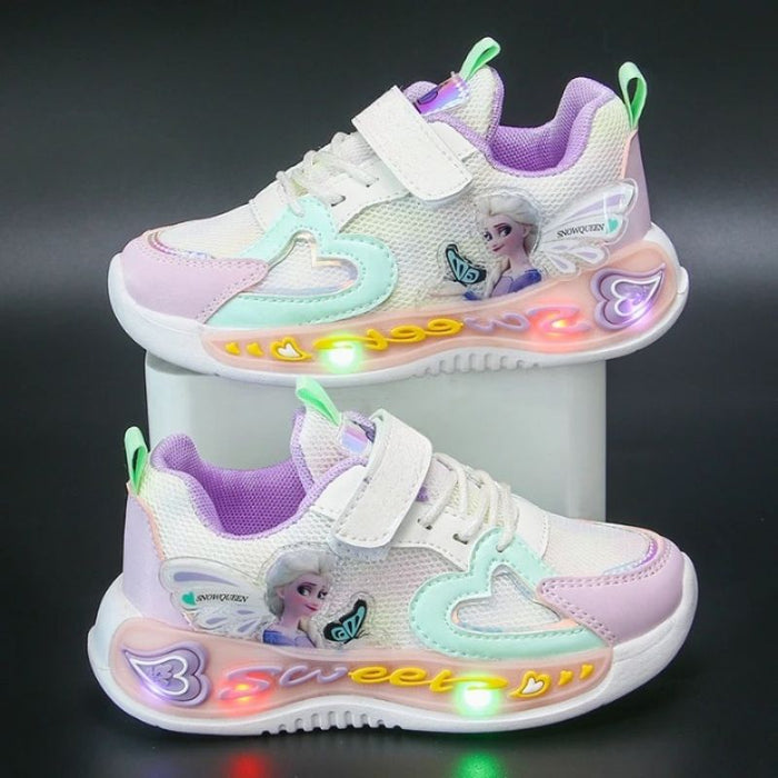 Cinderella Princess Print Shoes With Led lights
