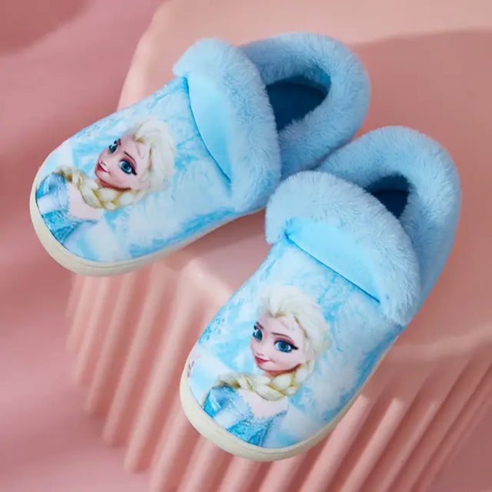 Frozen Cartoon Printed Warm Slippers