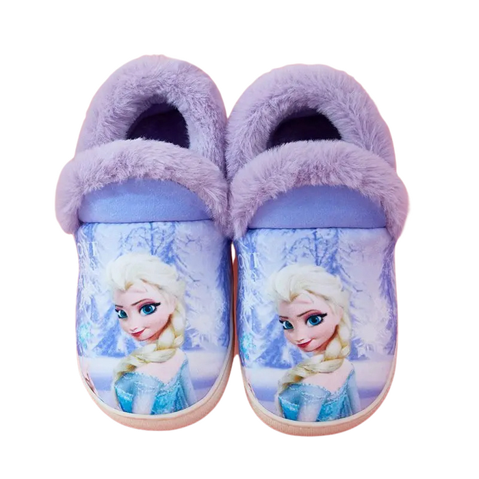 Frozen Cartoon Printed Warm Slippers