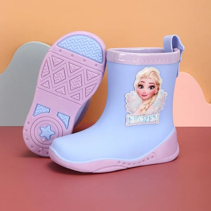 Frozen Princess Elsa Print Rain Shoes