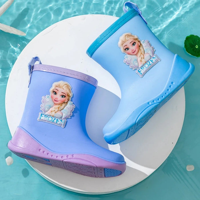 Frozen Princess Elsa Print Rain Shoes