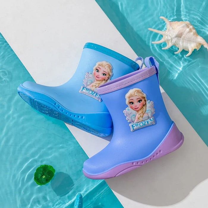 Frozen Princess Elsa Print Rain Shoes