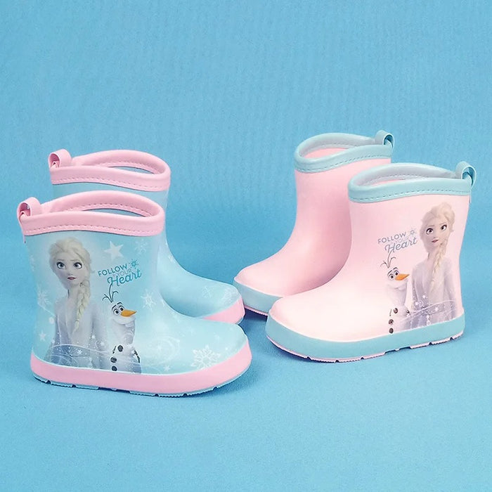 Frozen Princess Elsa Print Rain Shoes