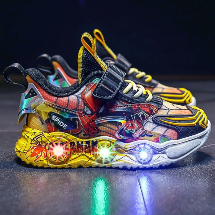 Led Light Spiderman Printed Sneakers