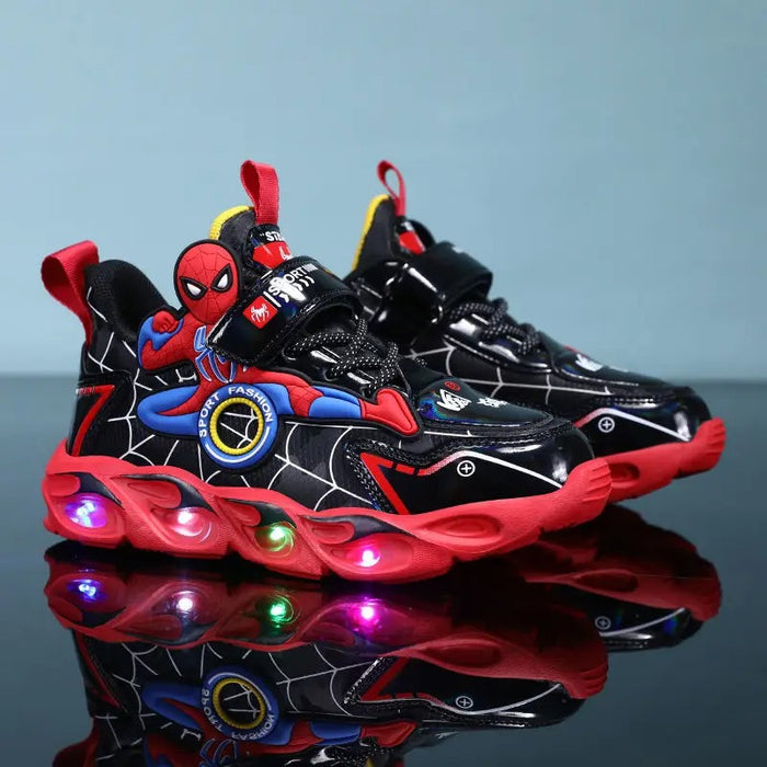 Led Spiderman Lights Running Shoes