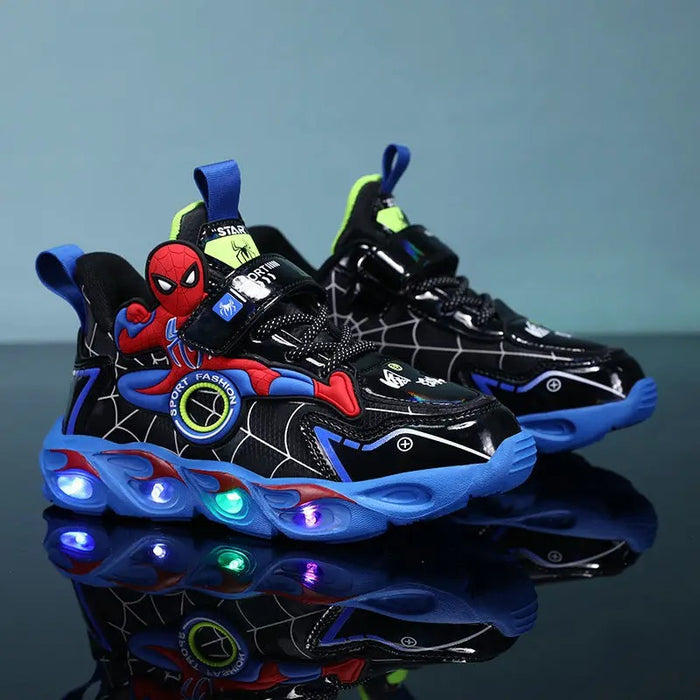 Led Spiderman Lights Running Shoes