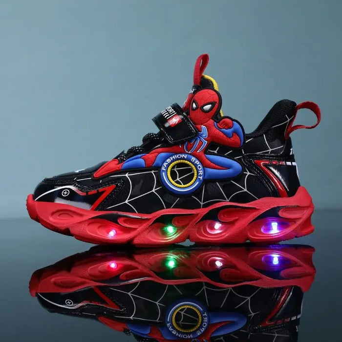 Led Spiderman Lights Running Shoes