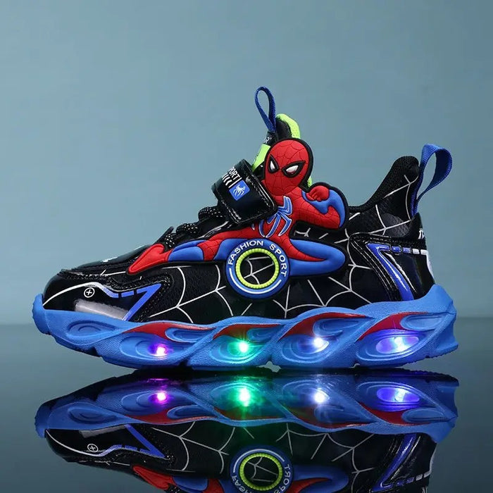 Led Spiderman Lights Running Shoes