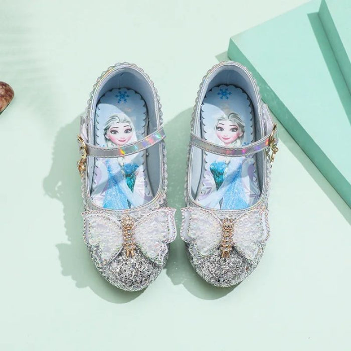 Princess Elsa Printed High Heeled Leather Shoes
