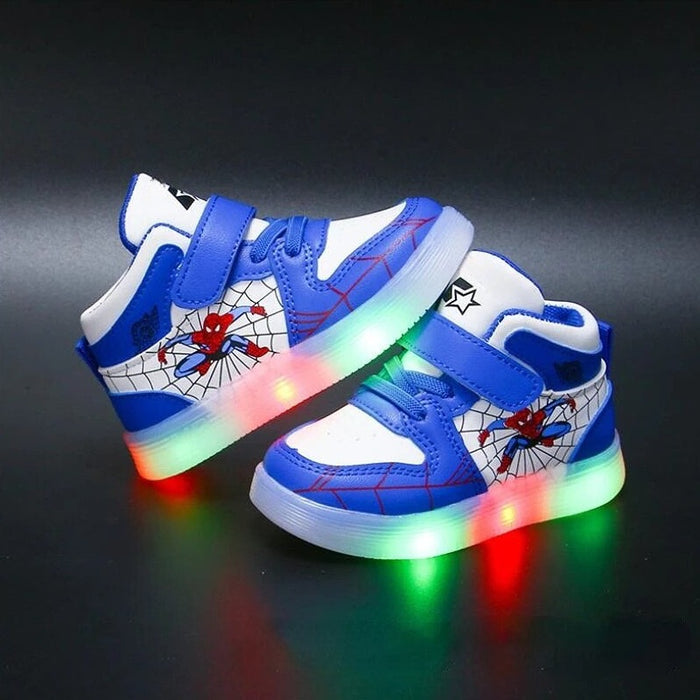 Spiderman LED Light Glowing Sneakers