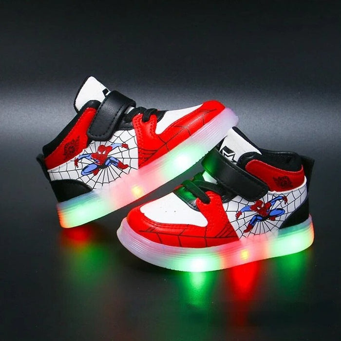 Spiderman LED Light Glowing Sneakers