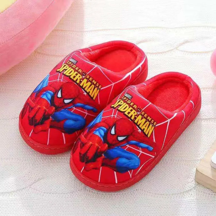 Spiderman Print Flat Heels Sliders