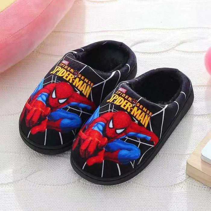 Spiderman Print Flat Heels Sliders