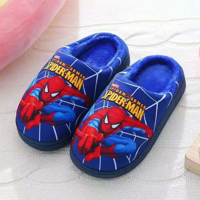 Spiderman Print Flat Heels Sliders