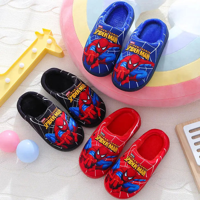 Spiderman Print Flat Heels Sliders