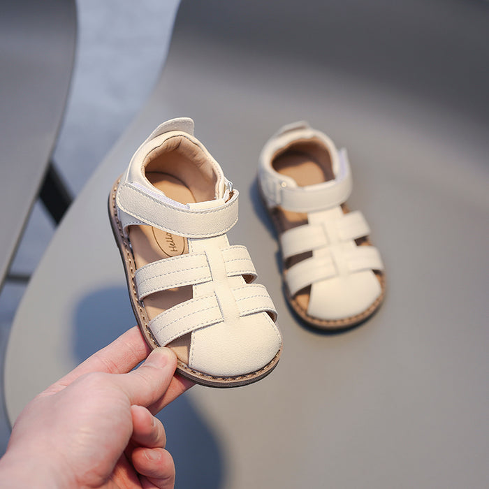 Retro Style Kids Anti Slippery Cut Out Sandals