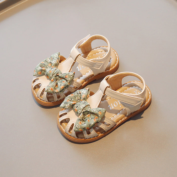 Bowknot Pattern Soft Soled Kids Sandals