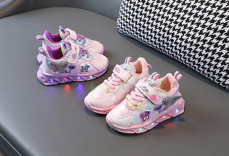 Frozen Princess Elsa LED Sneakers Shoes